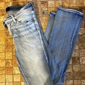 Buckle Black denim jeans with tummy control pocket